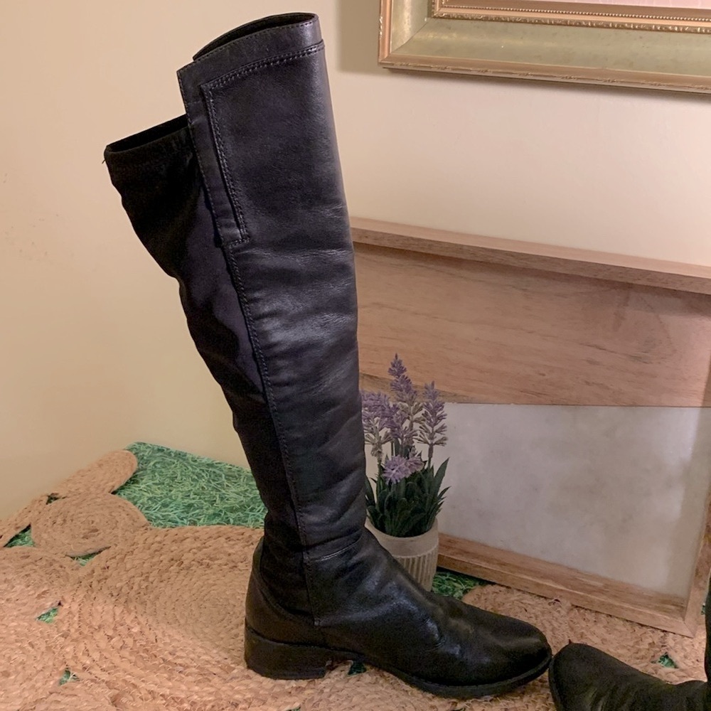 Vince Camuto Black Over the Knee Boots Sleek and Versatile - Picture 8 of 15